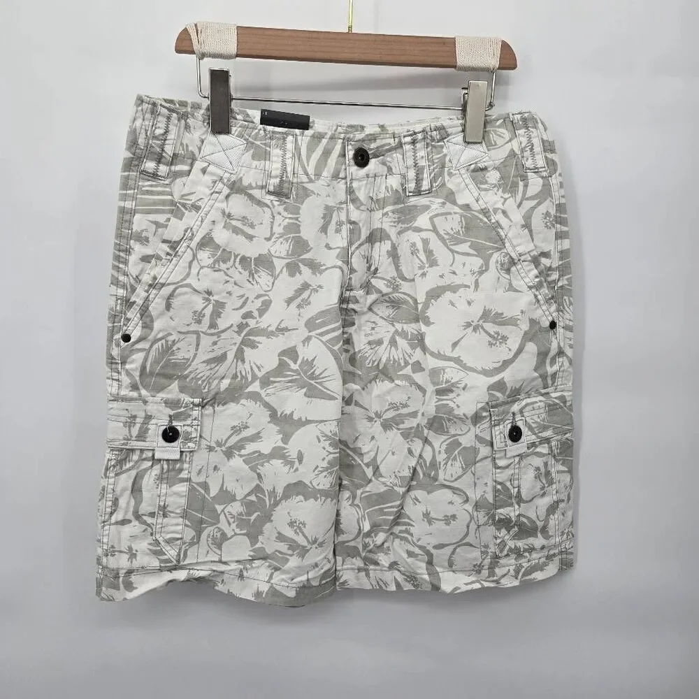 Carbon Men's Cargo Shorts Size 31 Tropical Print Hawaiian NWT